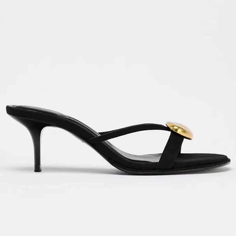 Quirina | Women’s Orthopedic Gold Accent Strappy Stiletto Sandals
