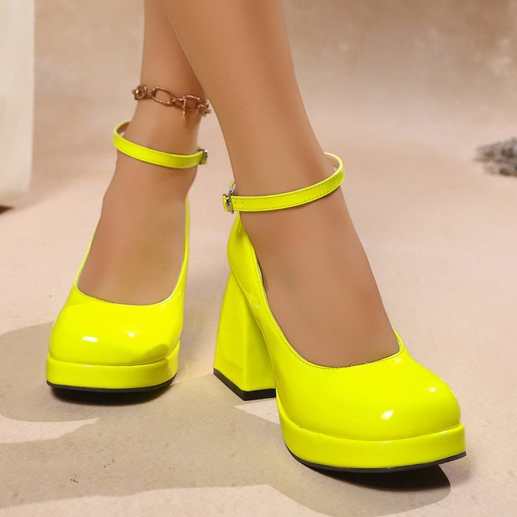 Evaniah | Women’s Orthopedic Patent Mary Jane Block Heels