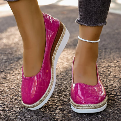 Ferelith | Women’s Orthopedic Metallic Slip-On Comfort Flats
