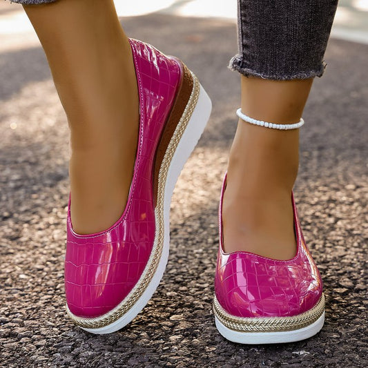 Ferelith | Women’s Orthopedic Metallic Slip-On Comfort Flats
