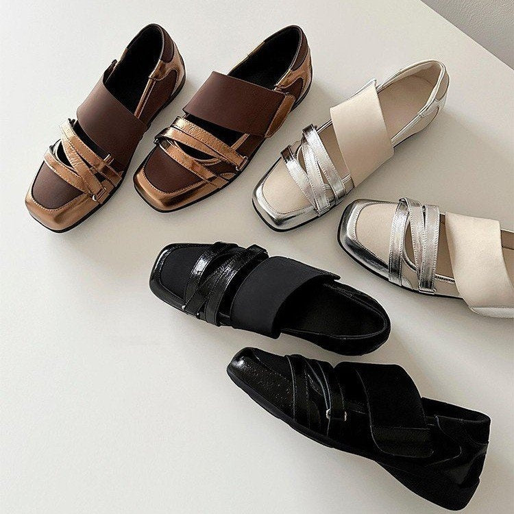 Baylisse | Women’s Orthopedic Retro Buckle Loafer Flats