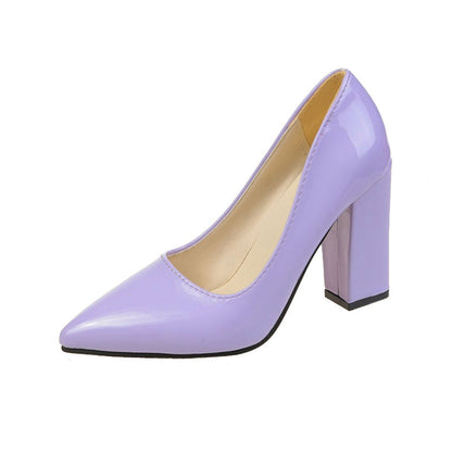 OrthoCare Bold Block Heel Pumps – Elegant Comfort Statement Heels