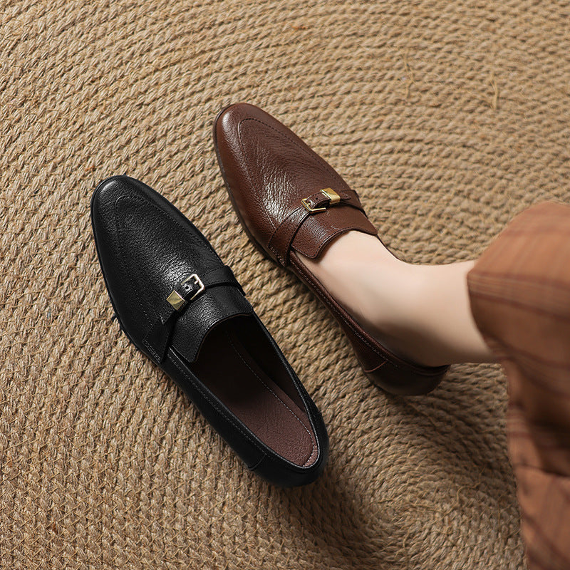 OrthoCare Leather Loafers - Low Heel Comfort