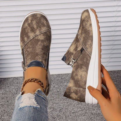 OrthoCare Denim Slip-On Sneakers – Lightweight Casual Walking Shoes