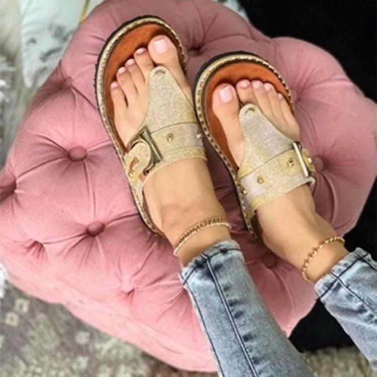 OrthoCare Studded Toe Ring Flat Sandals