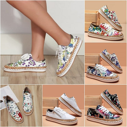 Camila | Orthopedic Floral Canvas Espadrille Sneakers – Lightweight Comfort