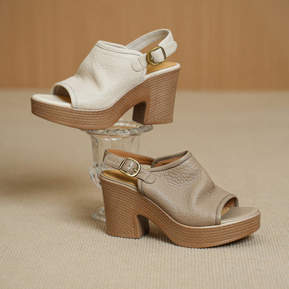 Olympia | Women’s Orthopedic Peep Toe Slingback Block Heel Sandals