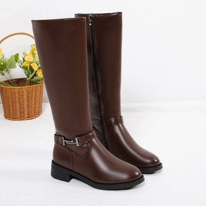 Isabel | Orthopedic Winter Chunky Heel Round Head Knight Over The Knee Boots