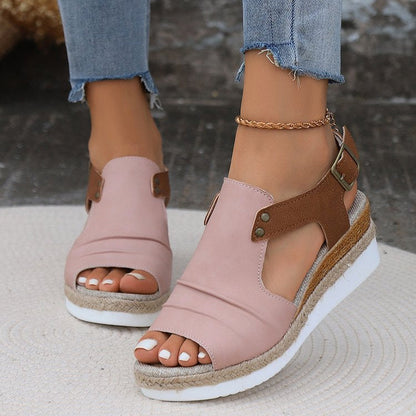 Vionette | Women’s Orthopedic Cutout Wedge Comfort Sandals