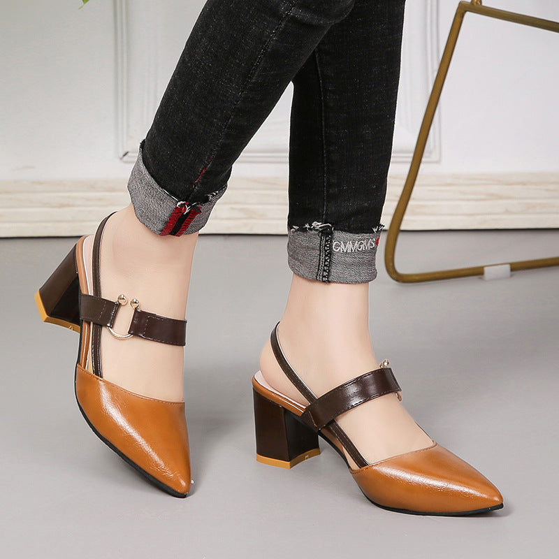 Quilla | Women’s Orthopedic Pointed Toe Slingback Block Heel Pumps