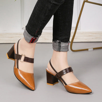 Quilla | Women’s Orthopedic Pointed Toe Slingback Block Heel Pumps