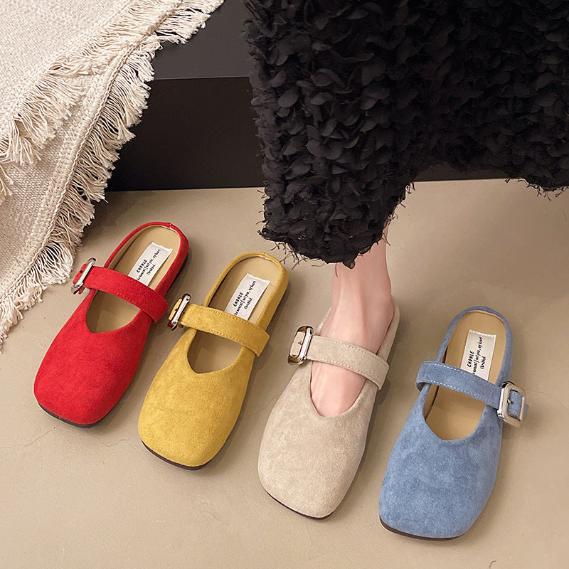 Juletta | Women’s Orthopedic Buckle Strap Mule Flats