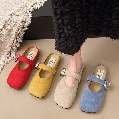 Juletta | Women’s Orthopedic Buckle Strap Mule Flats