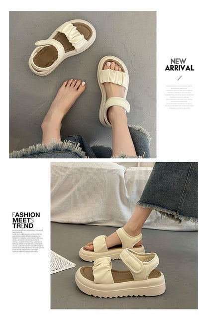 Rowena | Women’s Orthopedic Ruffle Strap Platform Sandals