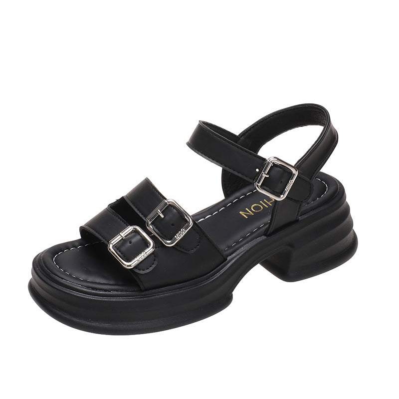 Sienna | Women’s Orthopedic Double Buckle Platform Sandals