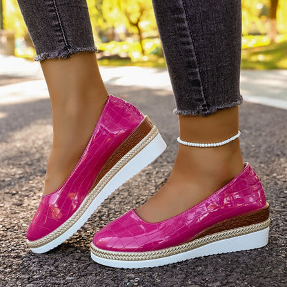 Ferelith | Women’s Orthopedic Metallic Slip-On Comfort Flats