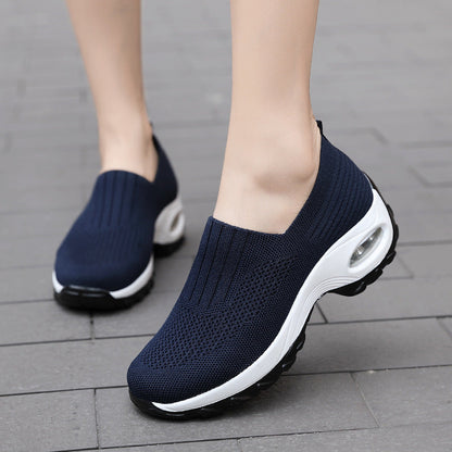 OrthoCare Women’s Air Cushion Slip-On Sneakers – Lightweight Support Walking Shoes