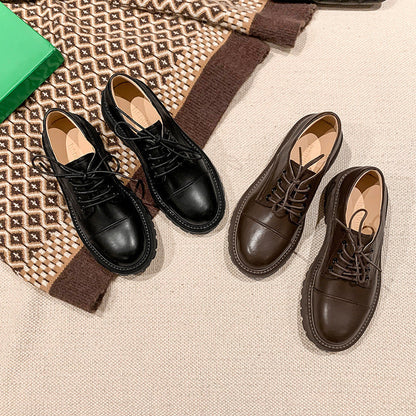 OrthoCare Leather Platform Shoes - Supportive Heel