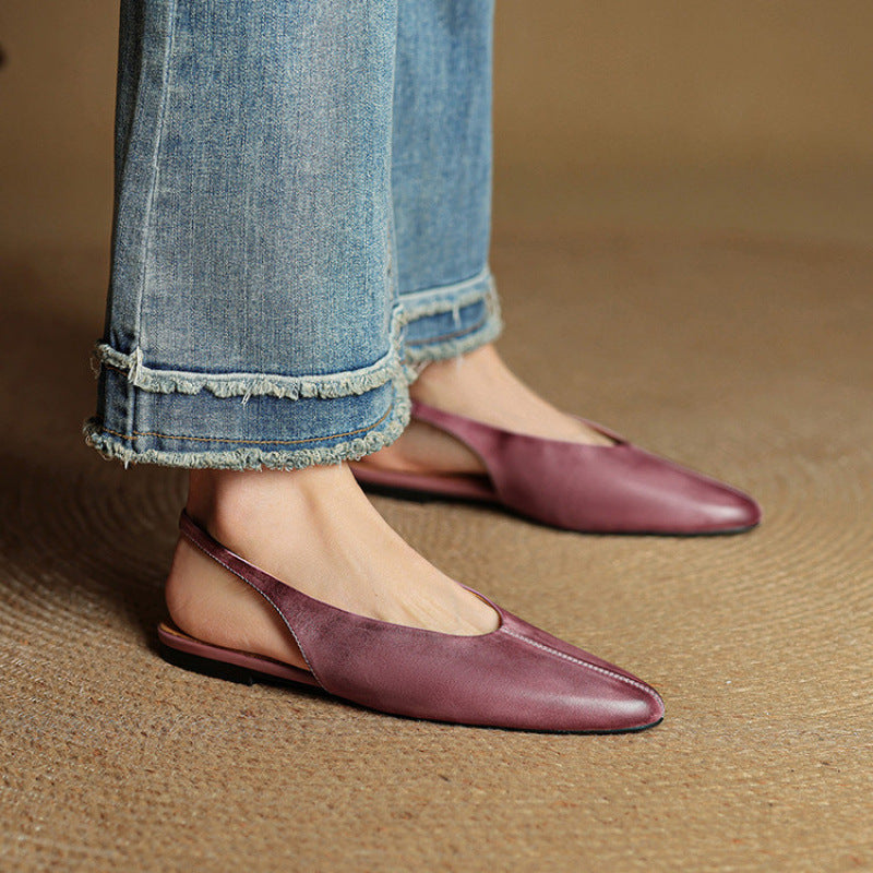 OrthoCare Pointed Toe Slingback Flat Mules