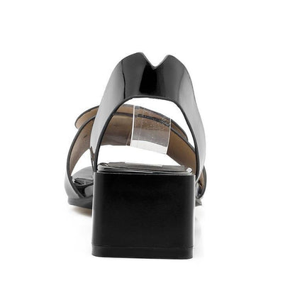 OrthoCare Patent Leather Mid-Heel Shoes With Buckle