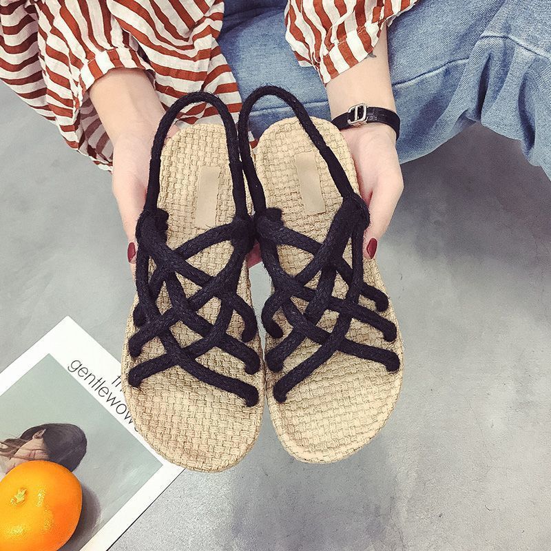 OrthoCare Handmade Braided Strappy Flat Sandals
