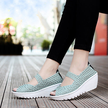 OrthoCare Breathable Printed Wedge Slip-On Flats