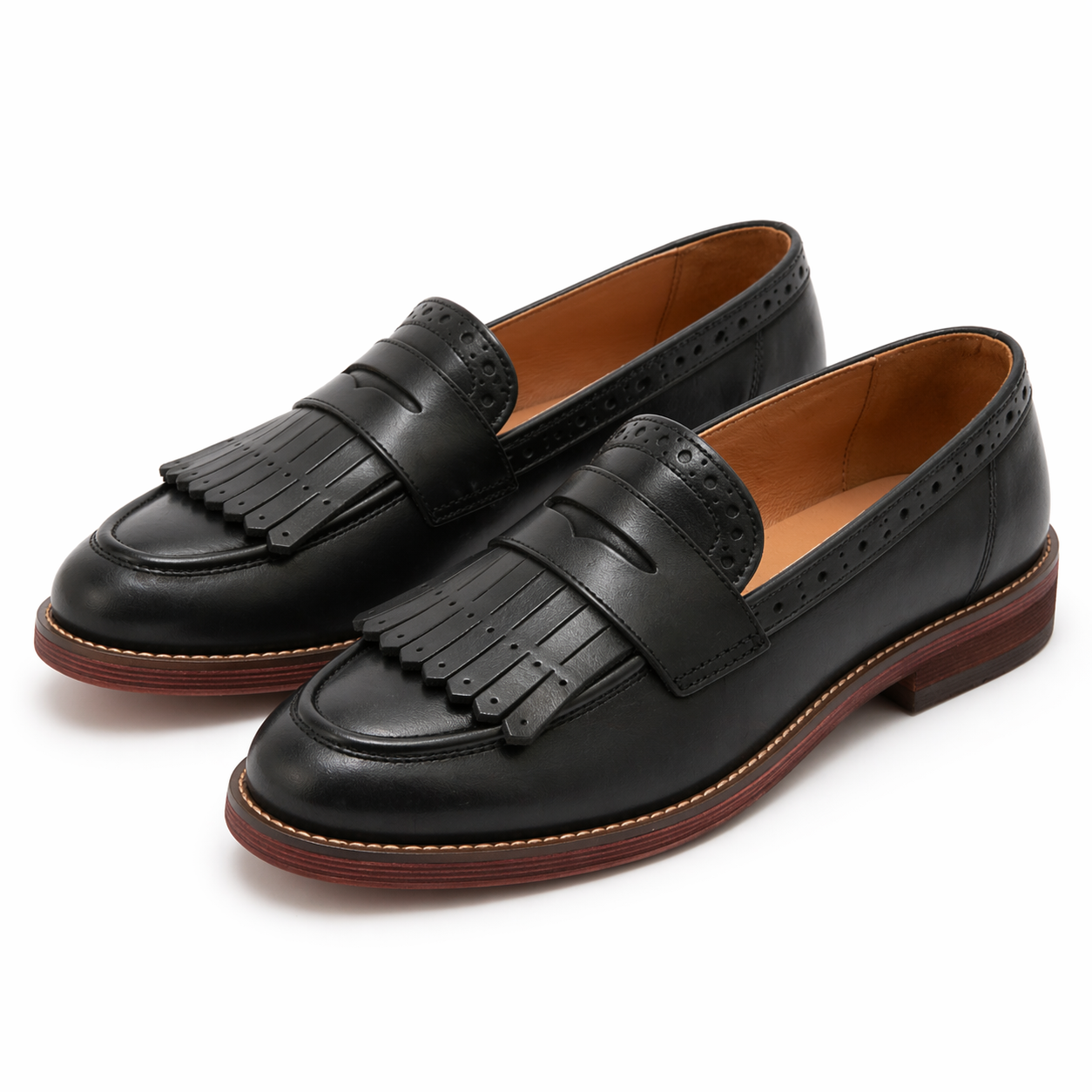 OrthoCare Classic Fringe Loafers – Elegant Vintage Comfort Slip-On Shoes