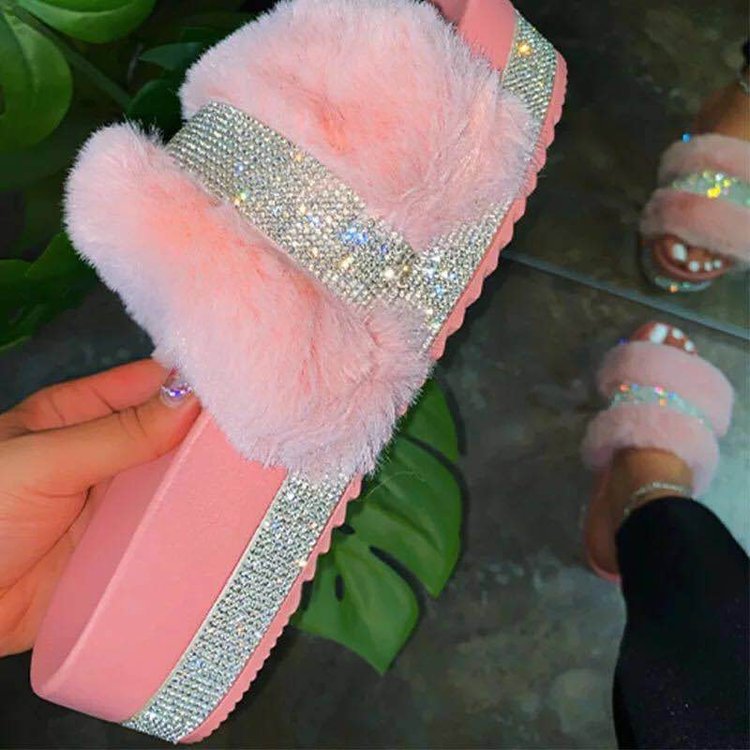 OrthoCare Fluffy Bling Slippers - Unique Style And Comfort