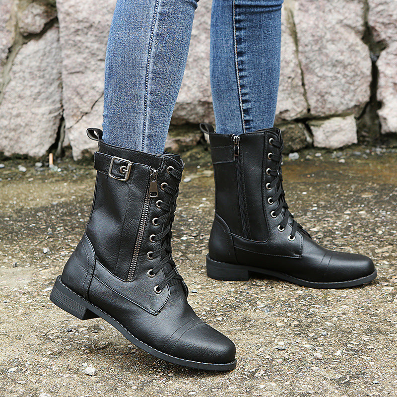 OrthoCare Women's Lace Up Low Heel Boots - Supportive
