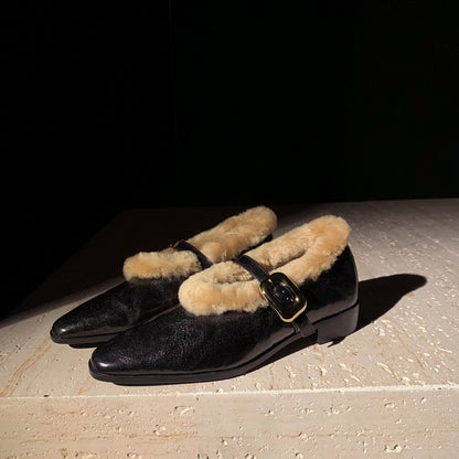 OrthoCare Sheepskin Ankle Shoes - Supportive Strap