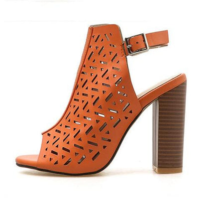 Giorgia | Orthopedic Cut-Out Block Heel Sandals