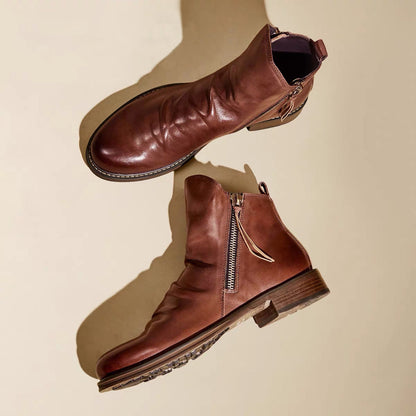 Daniel | Orthopedic Double side zipper non-slip men's boots