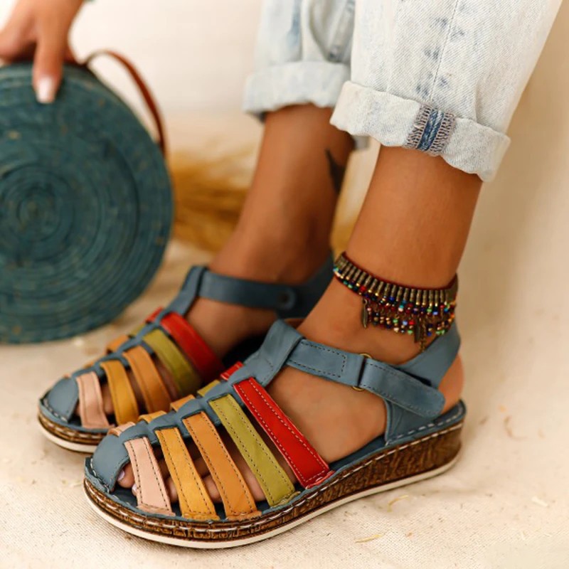 Velora | Women’s Orthopedic Bohemian Colorblock Fisherman Sandals