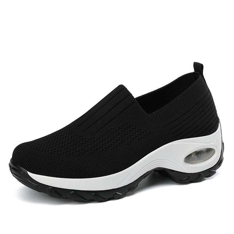 OrthoCare Women’s Air Cushion Slip-On Sneakers – Lightweight Support Walking Shoes