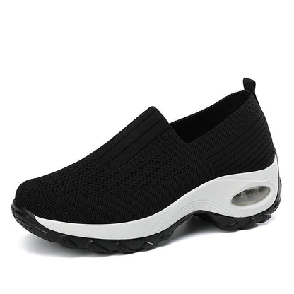 OrthoCare Women’s Air Cushion Slip-On Sneakers – Lightweight Support Walking Shoes