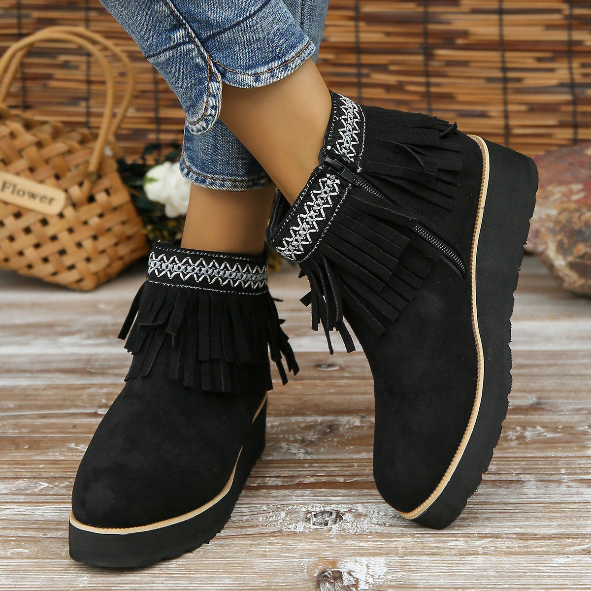 OrthoCare Wedge Bootie - Fringe Comfort Design