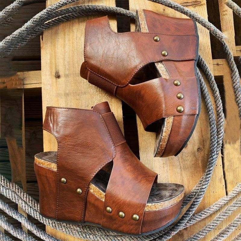 OrthoCare Open-Toe Wedge Sandals - Unique Elegance