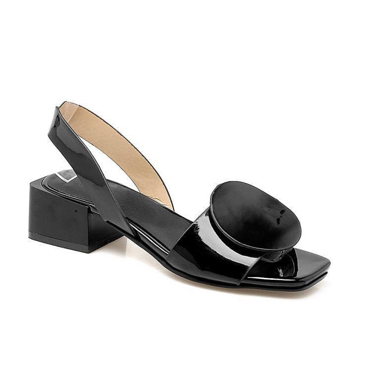 OrthoCare Patent Leather Mid-Heel Shoes With Buckle