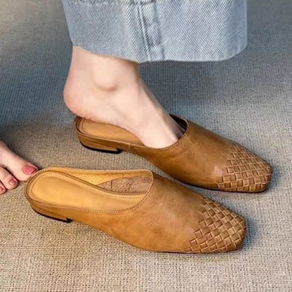 OrthoCare | Woven Toe Slip-On Mule Loafers