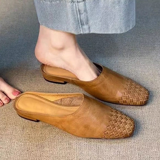 OrthoCare | Woven Toe Slip-On Mule Loafers