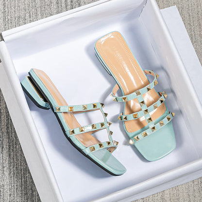 Arlisse | Women’s Orthopedic Studded Flat Slide Sandals