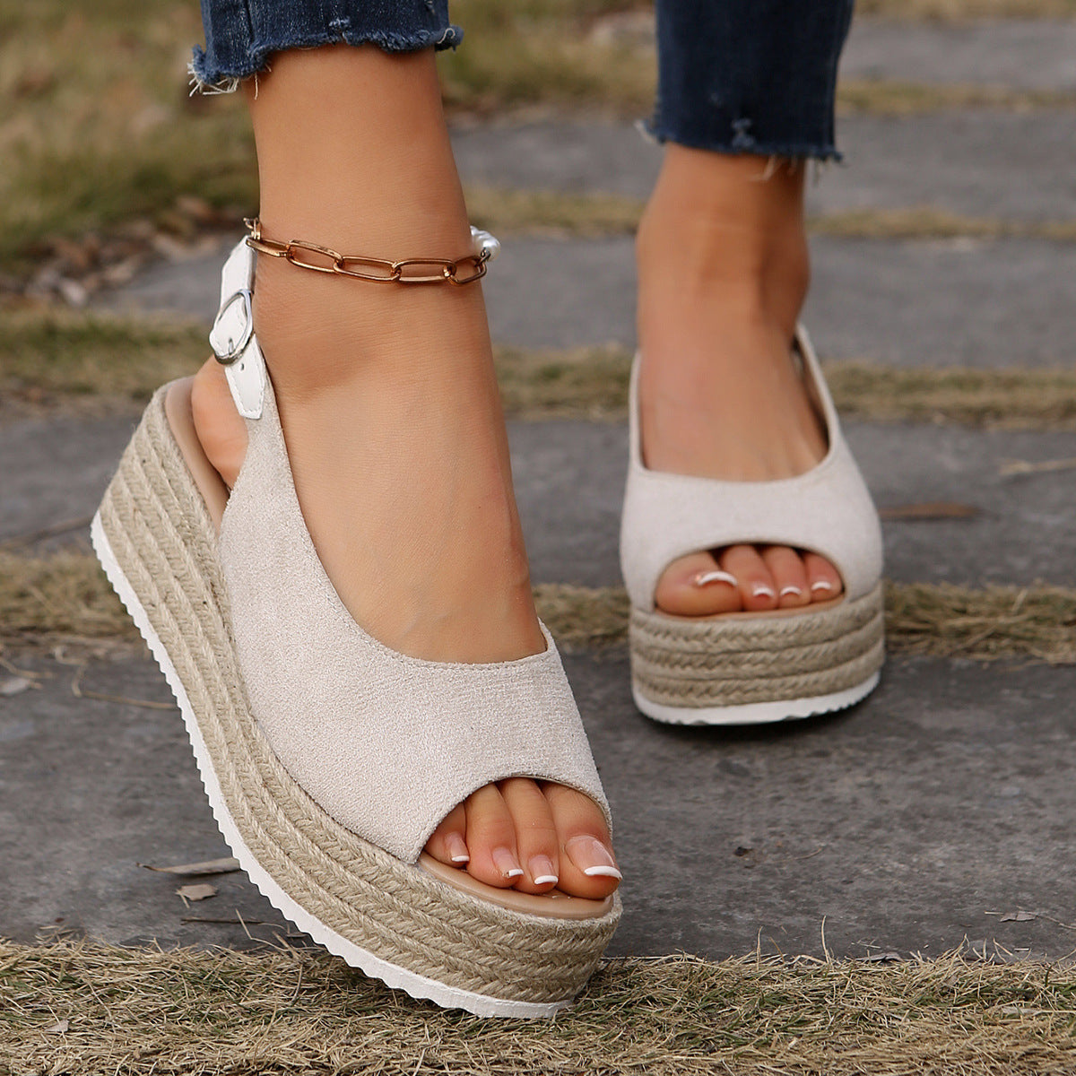 Desolina | Women’s Orthopedic Espadrille Wedge Slingback Sandals