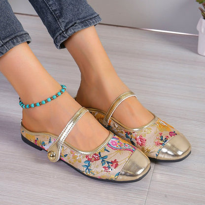 Petal | Women’s Orthopedic Floral Mary Jane Comfort Flats