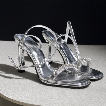 OrthoCare | Clear Strap Ankle Strap Stiletto Heels