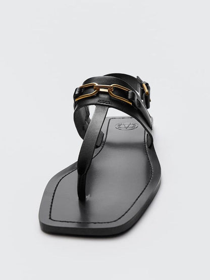 Bodil | Women’s Orthopedic Buckled T-Strap Flat Sandals