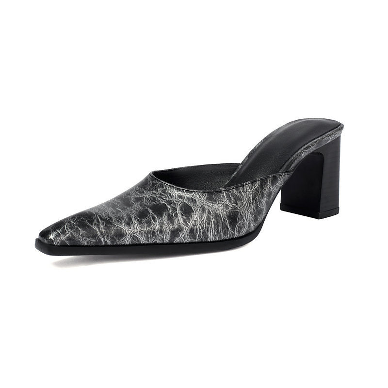 Ezrielle | Women’s Orthopedic Vintage Mule Block Heels