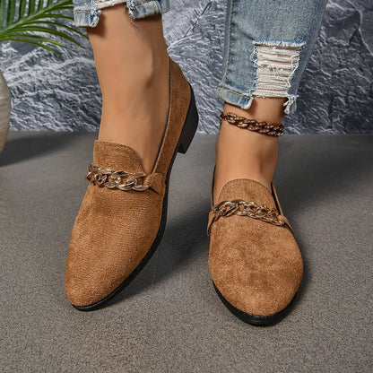 OrthoCare Pointed Toe Chunky Heel Shoes - Comfort