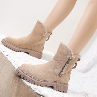 Renee | Orthopedic Side-Zip Fur Suede Chunky Winter Boots