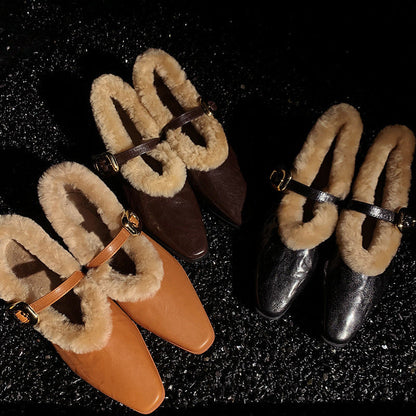 OrthoCare Sheepskin Ankle Shoes - Supportive Strap
