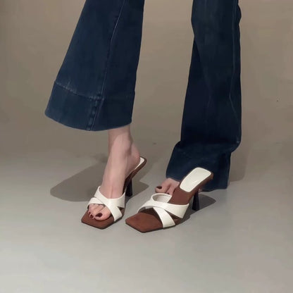 OrthoCare | Color Block Open Toe Heeled Sandals